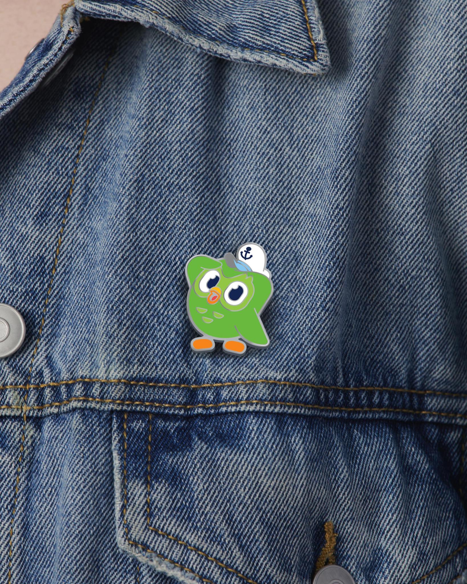 Duolingo World Cruise Enamel Pin | 1" x 1" Metal Souvenir
