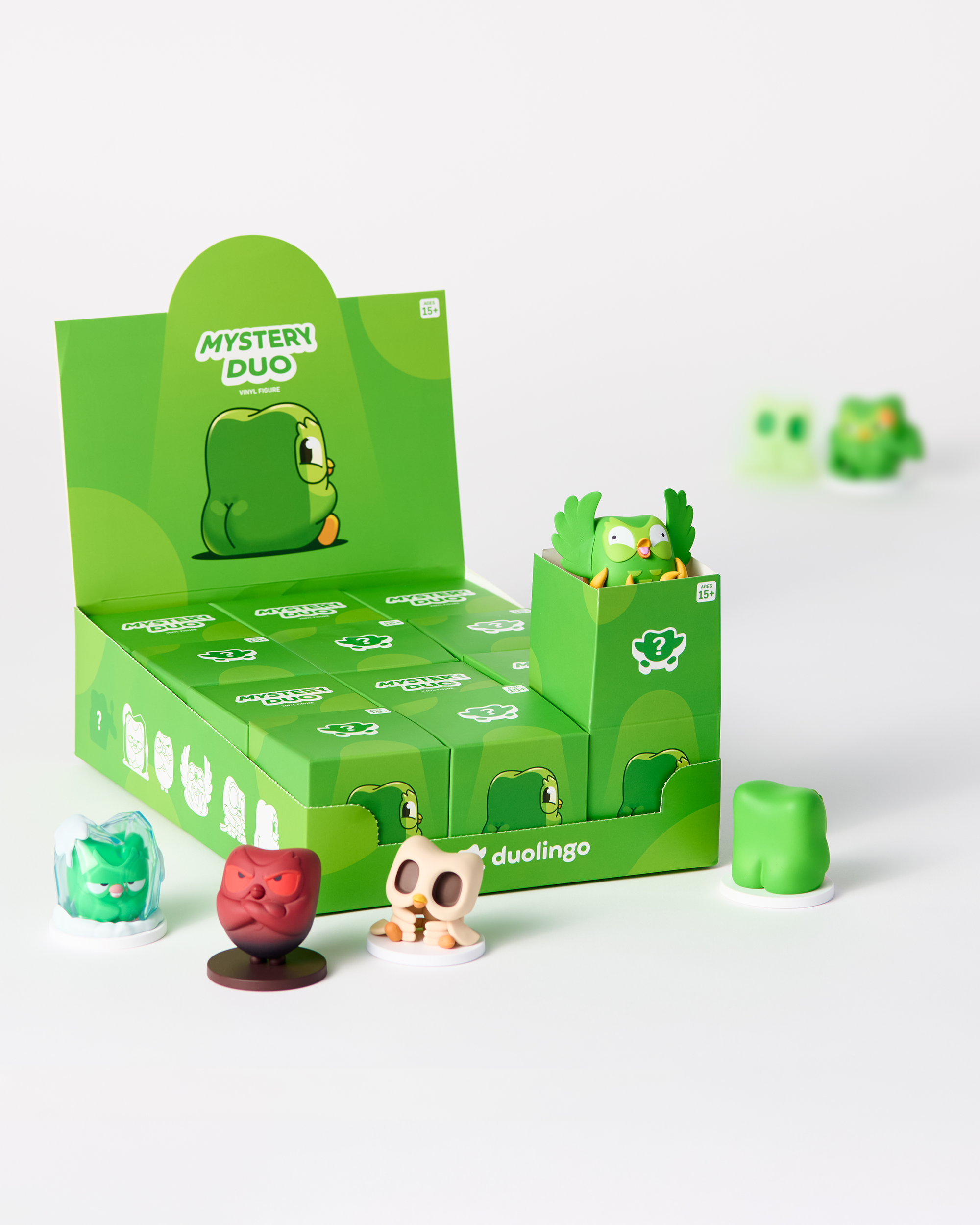 Duolingo Owl Blind Box with 7 Surprise Figures | Collectible PVC Toy